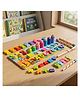 Kids Mandi 4 in 1 Wooden Montessori Logarithmic Board for Kids with Number Counting, Shape Sorting, Fishing Game, Ring Stacking & Math Learning Puzzle for Toddlers & Preschoolers