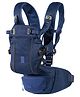 Growgether LYFTA 4-in-1 Baby Carrier with Hip Seat | 4-36 Months (Up to 15 kg) | EN13209 Certified | Magnetic Buckle | Breathable Mesh | Sunhood & Storage Pocket - Navy | 6 Months Warranty