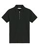 ALAN JONES Cotton Blend Knit Half Sleeves Solid Tee - Olive