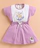 MELONI Knitted Knit Half Sleeves Animals Printed Dress - Onion