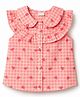 Babyhug Cotton Woven Sleeveless Top with Watermelon &Y Checks Print - Pink