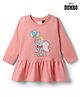 CUCUMBER Sinker Knit Full Sleeves Frock With The Dumbo Graphic - Dark Pink