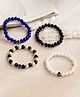 TEMPUS STUDIO Pack of 4 Evil Eye Beaded Bracelets for Girls and Women | 4 Pcs of Evil Eye Nazariya Bracelets