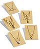 TEMPUS STUDIO Setof 5 Gold Plated Charm Necklace Jewellery Set for Women Pendant Necklace Gifts for Girls