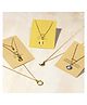 TEMPUS STUDIO Setof 5 Gold Plated Charm Necklace Jewellery Set for Women Pendant Necklace Gifts for Girls