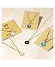 TEMPUS STUDIO Setof 5 Gold Plated Flower Shape Pendants with Chains Pendant Necklace Set Gifts for Girls