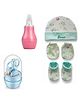 Safe-O-Kid Grooming Essentials Combo | 1 Baby Grooming Kit, 1 Nasal Aspirator & 1 Cap Mitten Bootie Set | Newborn Care & Hygiene Kit for Babies - Assorted