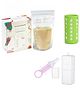 Safe-O-Kid New Mom Essential Kit | 1 Breast Milk Storage Bags, 1 Feeding Bottle Cover & 1 Medicine Feeder | Feeding & Nursing Essentials Combo for New Moms & Babies - Assorted