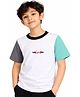 CHILINS Cotton Knit T-Shirts with Half Sleeves and Go Surf Print in White for 7-8 Years