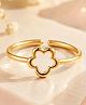 LA BELLE VIE Gold Plated Adjustable Floral Ring -Golden