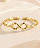 LA BELLE VIE Gold Plated Adjustable Infinity Ring -Golden