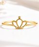 LA BELLE VIE Gold Plated Adjustable Crown Ring - Golden