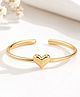 LA BELLE VIE Gold Plated Adjustable Heart Ring - Golden