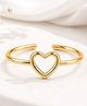 LA BELLE VIE Gold Plated Adjustable Heart Ring -Golden