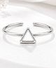 LA BELLE VIE Silver Plated Adjustable triangle Ring -Silver