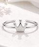 LA BELLE VIE Silver plated Adjustable crown Ring -Silver