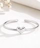 LA BELLE VIE Silver plated Adjustable heart Ring -Silver
