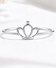 LA BELLE VIE Silver plated Adjustable Crown Ring -Silver