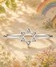 LA BELLE VIE Silver plated Adjustable Star Ring -Silver