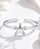 LA BELLE VIE Silver plated Adjustable Star Ring -Silver
