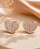 LA BELLE VIE Rose Gold Plated Heart Stud Earrings -Rose Gold