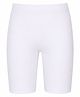 CHILINS Cotton Lycra Knit Solid Cycling Shorts - White