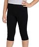 CHILINS Cotton Lycra Knit Solid Capri - Black