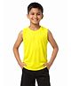 CHILINS Cotton Knit Sleeveless Solid Tee - Neon Yellow