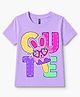 FASHIONOY 100% Cotton Knit Half Sleeves Bunny Popscicle Printed Tee - Lavender