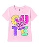 FASHIONOY 100% Cotton Knit Half Sleeves Bunny Popscicle Printed Tee - Pink