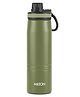 Milton Sparkle 600 Thermosteel Water Bottle with Easy Sip Cap and Handle, 620 ml, Vacuum Insulated Stainless Steel, Hot and Cold, On The Go Bottle for Office College, Military Green