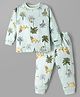 Ollypop Disney Knit Full Sleeves T-Shirt & Joggers Co-ords Set with The Lion King Graphic - Green