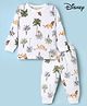 Ollypop Disney Knit Full Sleeves T-Shirt & Joggers Co-ords Set With The Lino King Graphic - White