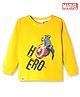 Ollypop Marvel Sinker Knit Full Sleeves T-Shirt With Captain America Graphic - Yellow