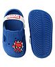 Yellow Bee Marvel Featuring Rotating Spider Man Applique Detailed Perforated Slingback Clogs - Blue