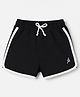 Pine Active Terry Knit Above Knee Length Solid Color Performance Shorts - Black
