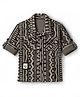 Dapper Dudes Woven Full Sleeves Printed Shirt With Patch - Black