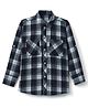Dapper Dudes Cotton Woven Full Sleeves Checks Shirt With Attached Tee - Black & Light Green