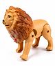 Kiddybuddy Smart Electric Walking Lion Toy with LED Light Eyes & Realistic Roaring Sounds- Orange