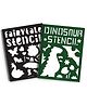 Stencil Book: Dinosaur, Stencil Books, Pack of-2-English