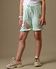 Kidsville Knit Mattel Featuring Barbie Printed Shorts - Green