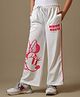 Kidsville Knit Disney Mickey & Friends Featuring Minnie Mouse Printed Joggers - White