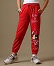 Kidsville Knit Disney Mickey & Friends Featuring Minnie Mouse Printed Joggers - Red