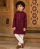 Superminis Rayon Woven Full Sleeves Sequin Kurta Pyjama Set - Maroon