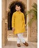 Superminis Rayon Woven Full Sleeves Sequin Kurta Pyjama Set - Yellow