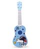 KiddyBuddy 4-String Acoustic Guitar Toy Space Theme Musical Learning Toy for Kids 3+ Years - Blue