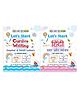 Cursive Writing and Hindi Letter Writing Books, Combo of 2 Books - English & Hindi - Let's Start Series