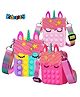 Kidology Pop It Unicorn Sling Bag for Girls, Fidget Pencil Pouch Crossbody Shoulder Bag with Adjustable Strap