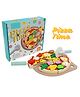 YAMAMA Wooden Pizza Time Party Playset Toys for Kids, Interactive Early Learning Educational Kids Toys, Montessori Busy Board Sensory Educational Role Play Toys - Multicolor