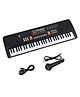 NEGOCIO 61 Keys USB Electronic Organ Kids Electric Piano with Microphone Black Digital Music Electronic Keyboard- PACK OF 1- COLOR MAY VARY